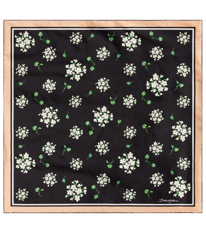 Photo: Dolce&Gabbana Floral silk twill scarf