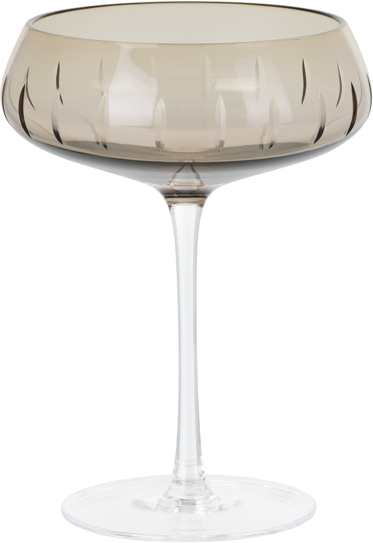 Louise Roe Brown Single Cut Champagne Coupe