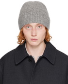 Dries Van Noten Gray Alpaca & Merino Wool Beanie