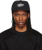 WOOYOUNGMI Black Flat Visor Baseball Cap