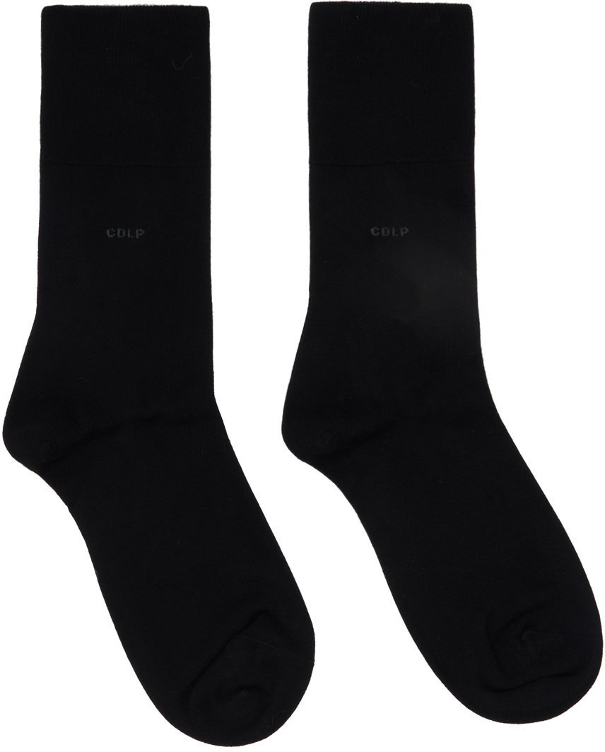 CDLP Five-Pack Black Mid-Length Bamboo Socks