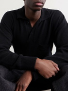 Margaret Howell - Merino Wool and Cashmere-Blend Polo Shirt - Black