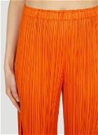 Plissé Cropped Pants in Orange