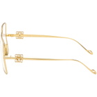 LOEWE Gold Oversize Square Retro Glasses