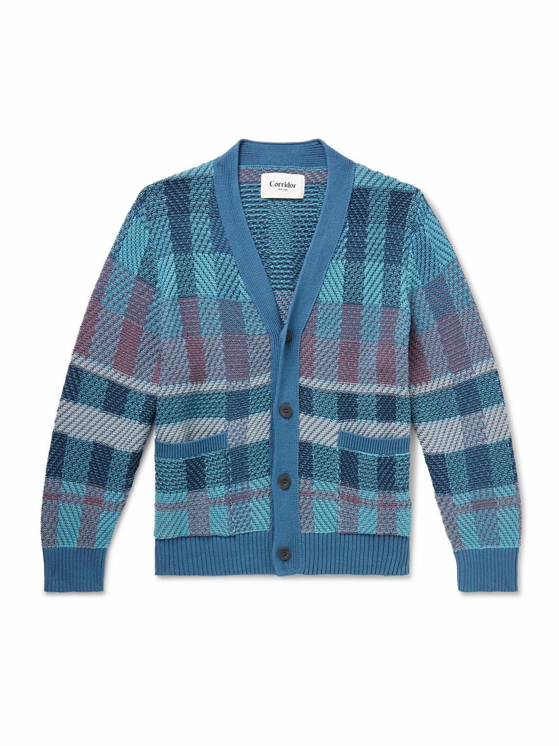 Corridor Men's Plaid Cardigan in Army Green Corridor Corridor Men's Plaid Cardigan in Army Green Corridor