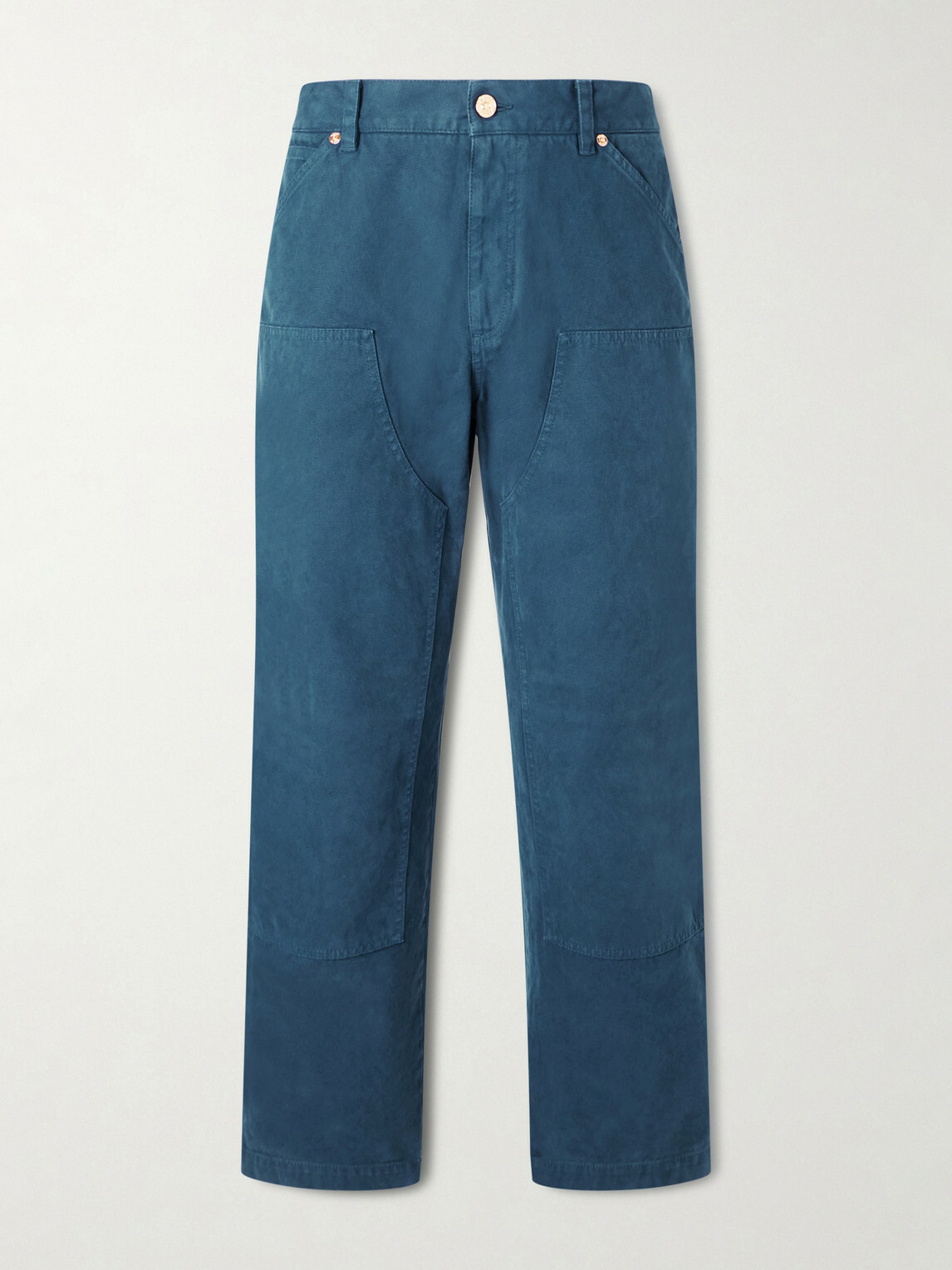 Versace - Straight-Leg Cotton-Canvas Trousers - Blue