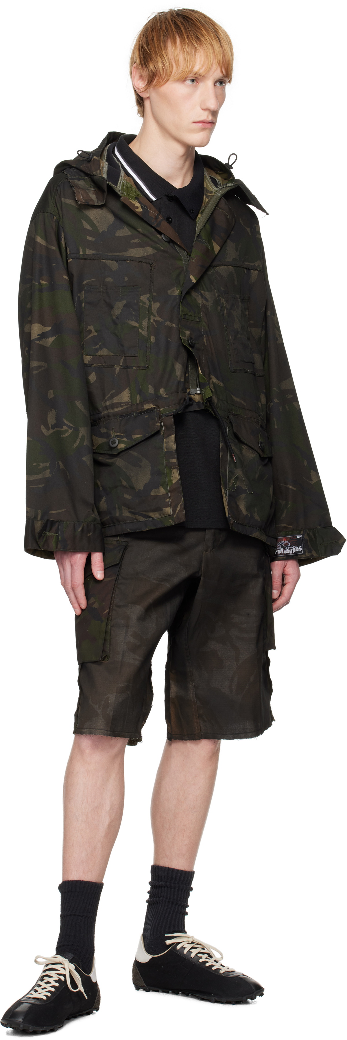 【関税込み】Prototypes カーキ New Overdyed Camp トラウザーズ Prototypes Khaki New Overdyed Camo Shorts PROTOTYPES