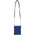 Prada Blue Nylon Fold-Over Messenger Bag