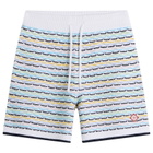 Casablanca Men's Tuck Stitch Shorts in Green