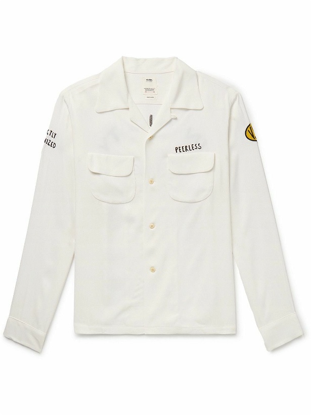 Photo: Visvim - Keesey Convertible-Collar Appliquéd Embroidered Woven Shirt - White