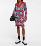Alanui - Bandana Argyle wool-blend skirt