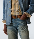 RRL Jones distressed leather belt