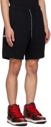 AAPE by A Bathing Ape Black Embroidered Shorts