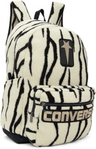 Rick Owens Drkshdw Black & White Converse Edition Zebra Oversized Backpack