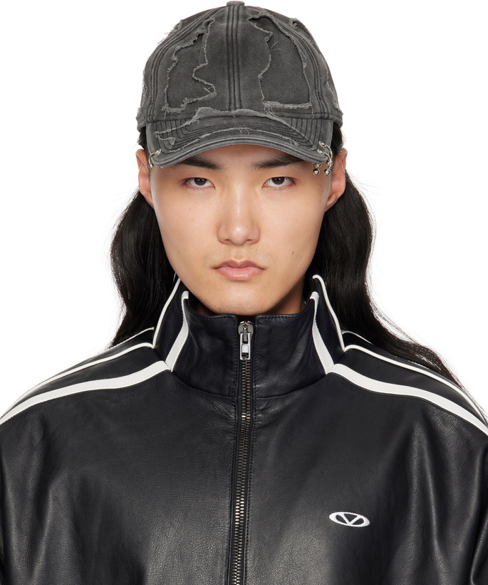 Photo: VETEMENTS Black Destroyed Logo Cap