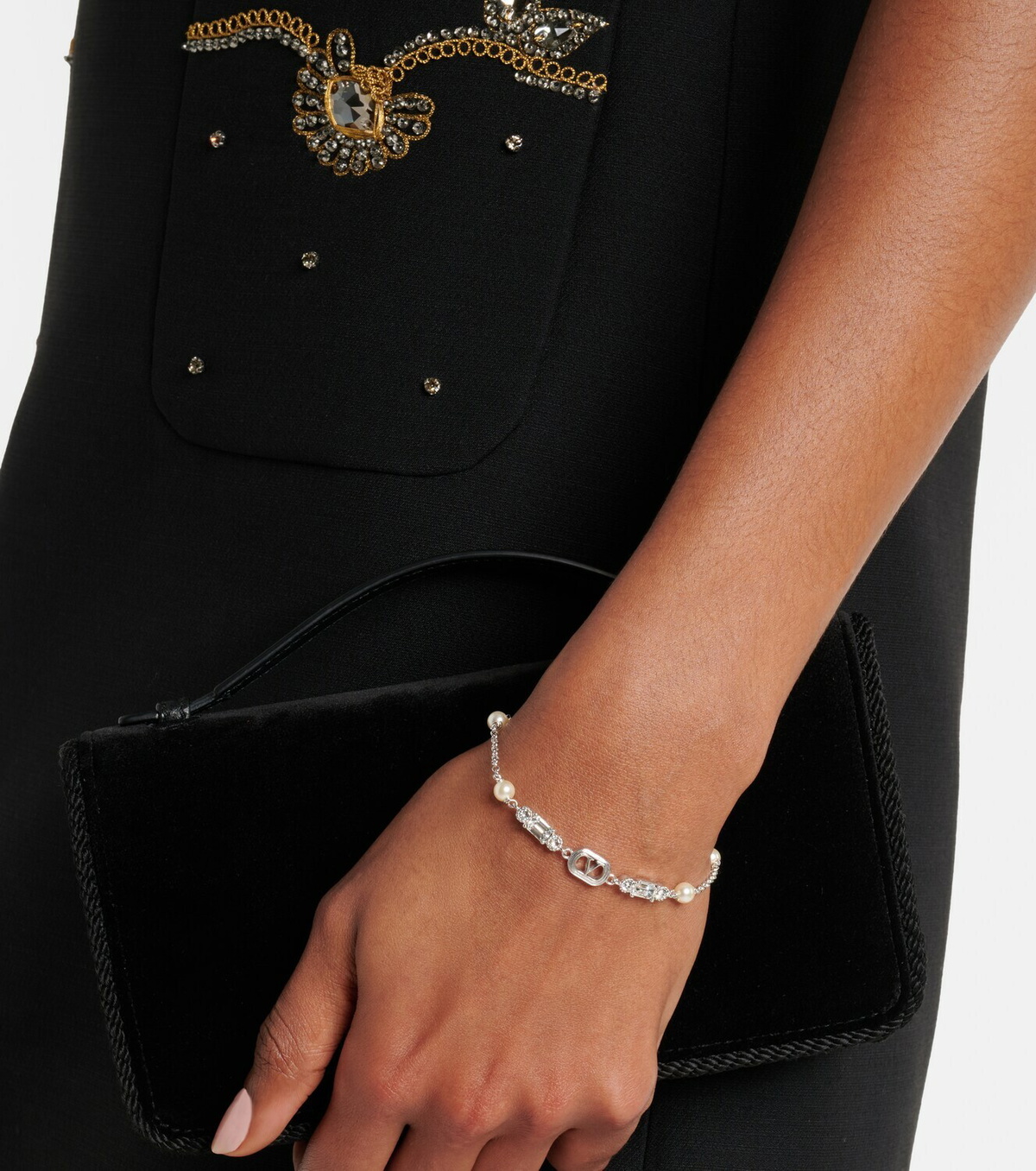 Valentino VLogo embellished chain bracelet