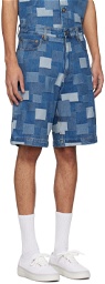 A.P.C. Blue Helio Denim Shorts