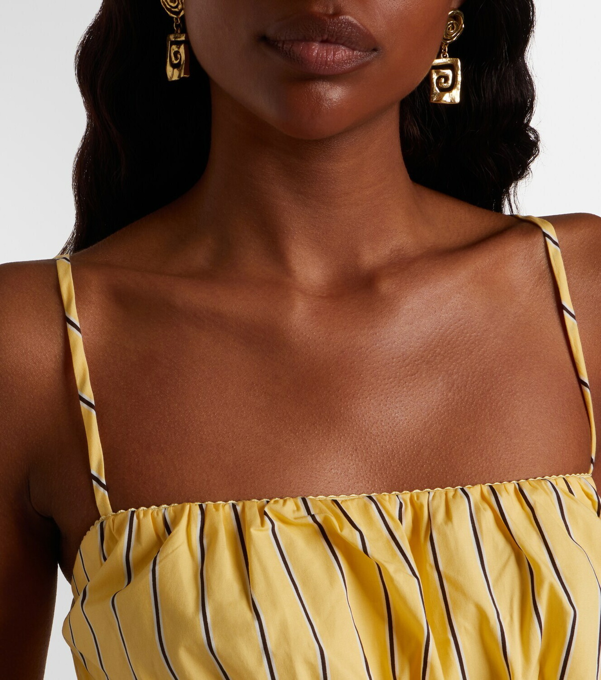 Staud Fiore striped cotton crop top