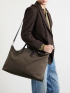 SAINT LAURENT - Bowling Leather-Trimmed Cotton-Canvas Weekend Bag