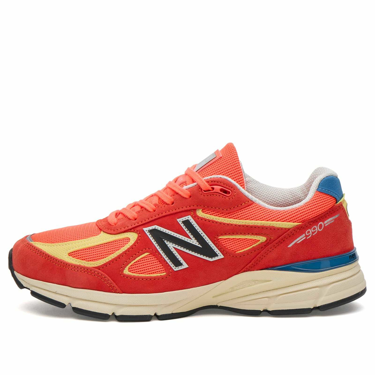 New Balance 990v4 Sneaker in Urgent Red