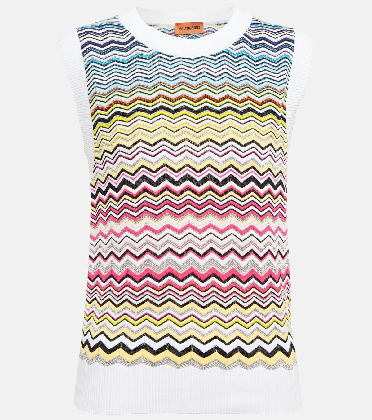 Missoni - Zig-zag knit cotton-blend vest Missoni