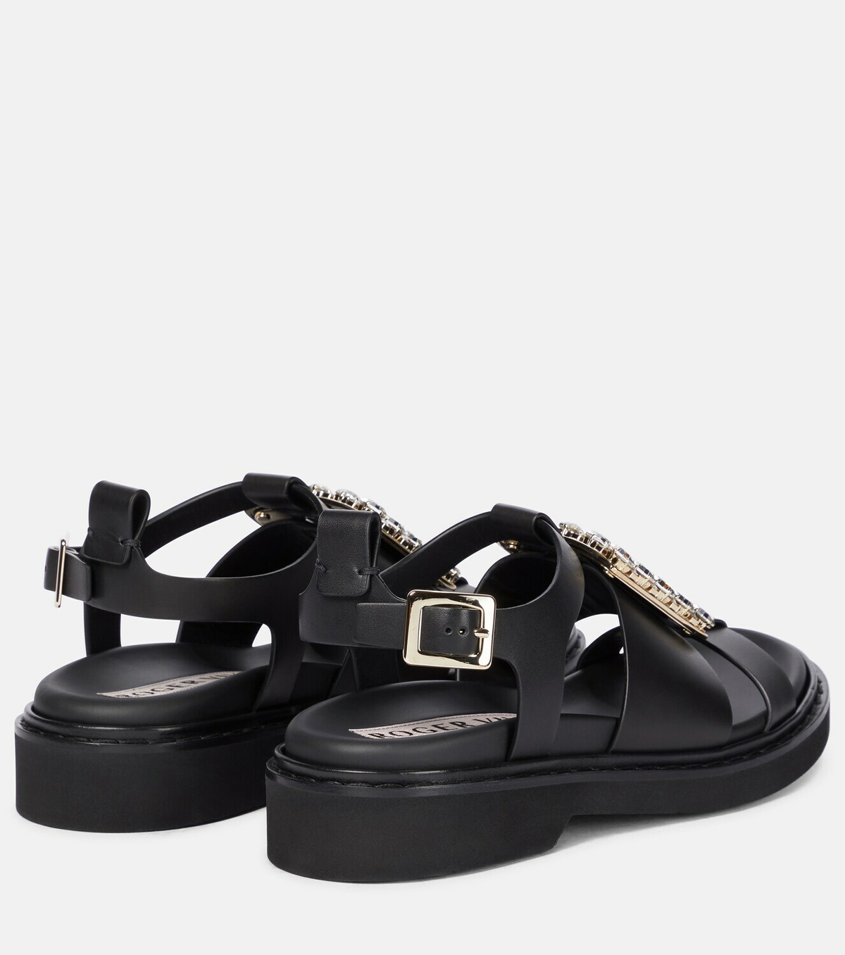 Roger Vivier Viv' Rangers leather sandals Roger Vivier