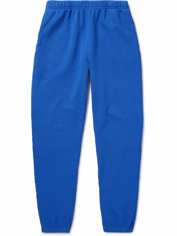 Photo: Les Tien - Tapered Garment-Dyed Cotton-Jersey Sweatpants - Blue