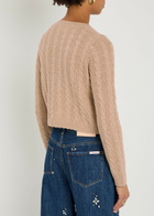 Loveshackfancy Eugenie Wool and Cashmere-blend Cardigan Light Brown