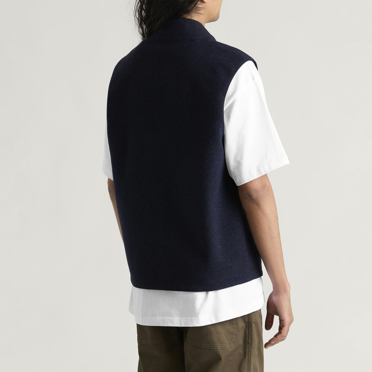 Moncler Men's Wool Gilet in Navy