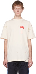 Palm Angels Off-White Cotton T-Shirt