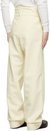 Maison Margiela Off-White Wool Trousers