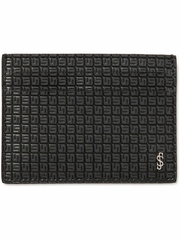 Photo: Serapian - Stepan Logo-Embossed Coated-Canvas and Leather Cardholder