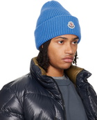 Moncler Blue Wool & Cashmere Beanie
