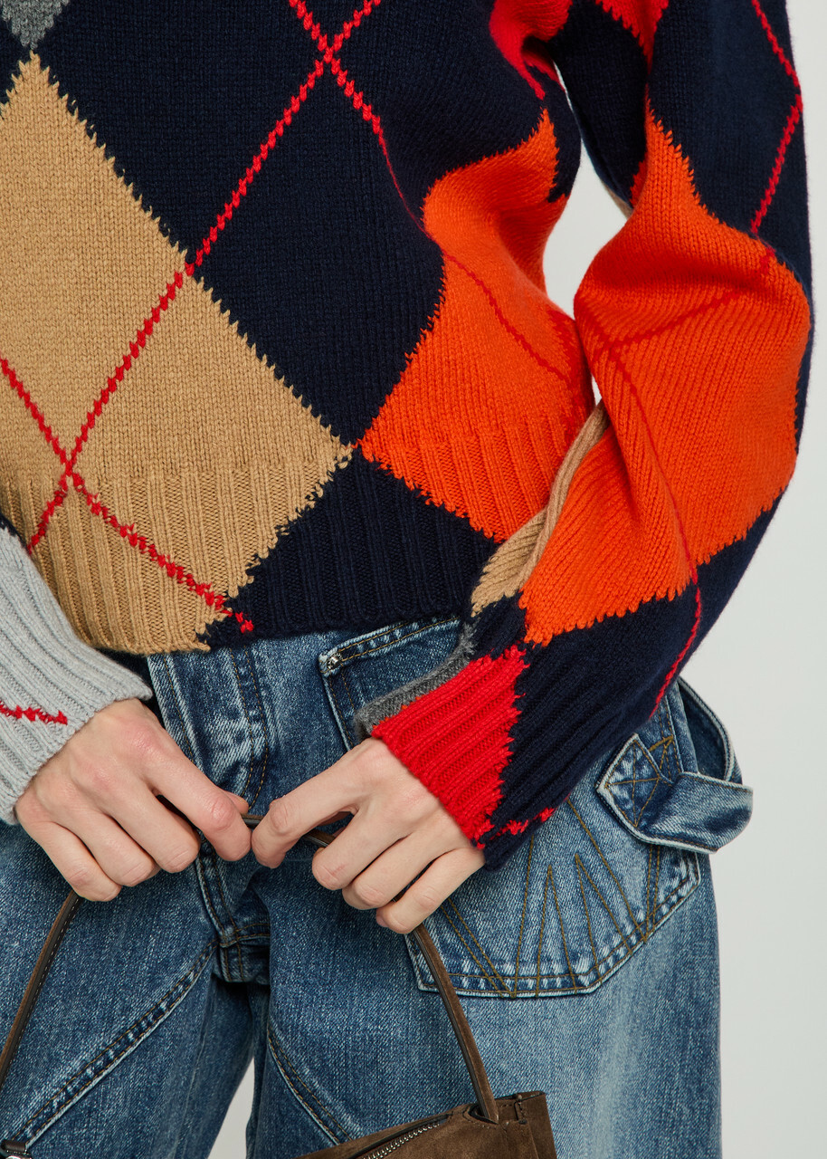 JW Anderson Pringle Crew-neck Argle Wool Jumper Multicoloured 1