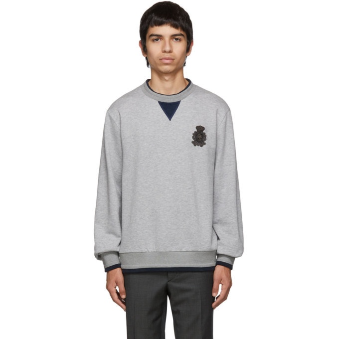 Photo: Dolce and Gabbana Grey Cashmere Plain Sweatshirt