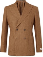 Richard James - Double-Breasted Linen Suit Jacket - Brown