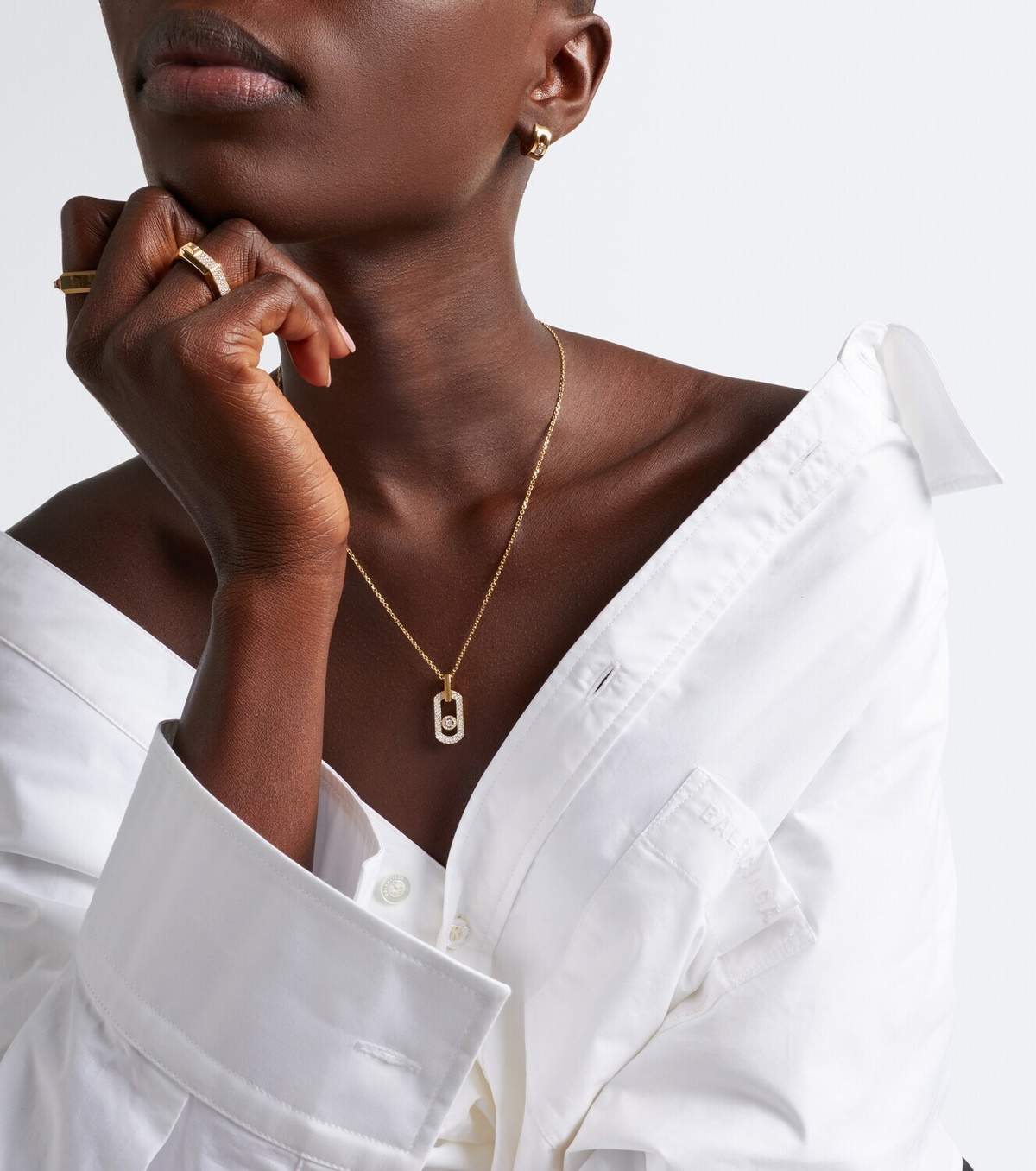 Messika So Move 18kt gold necklace with diamonds