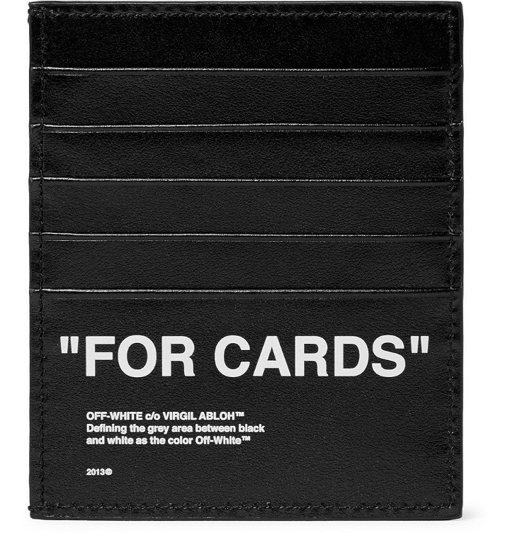Photo: Off-White - Printed Leather Cardholder - Black