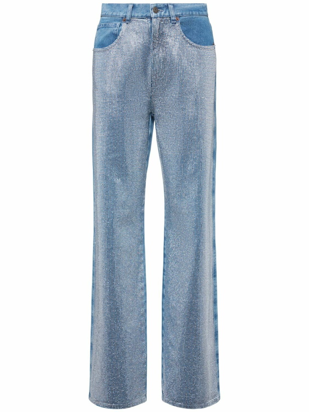 Photo: GIUSEPPE DI MORABITO Embellished High Rise Straight Jeans