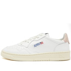 Autry Men's 01 Low Leather Sneakers in White/Pink