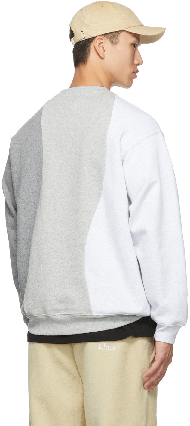 Dime Wavy 3-Tone Crew Neck Sweatshirt (Heather