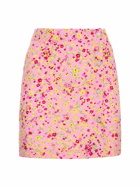 ROTATE - Floral Print Jacquard Mini Skirt