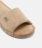Brunello Cucinelli Suede clogs