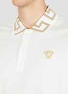 Greca Collar Polo Shirt in White