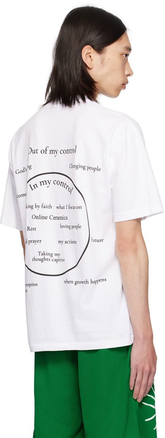 Online Ceramics White 'You Are What You Think' T-Shirt