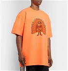 Vetements - Oversized Printed Cotton-Jersey T-Shirt - Orange