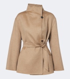 Max Mara Camel hair and mohair wrap coat