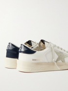 Golden Goose - Stardan Suede-Trimmed Leather Sneakers - White