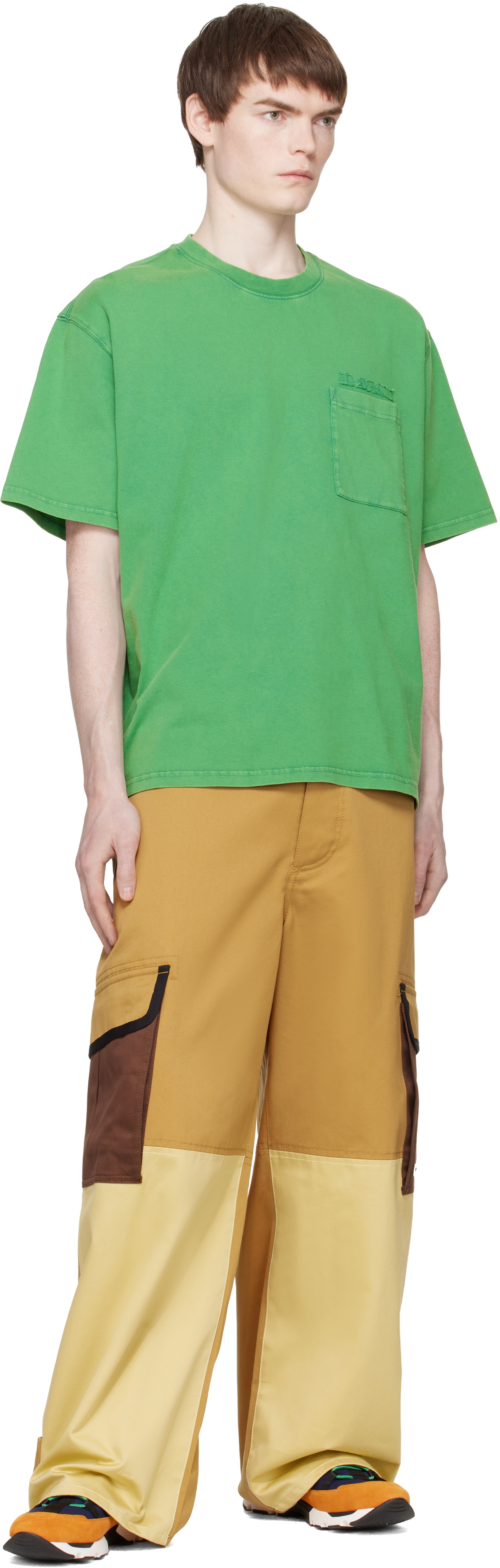 Marni Green Cotton 'Marni Patches' T-shirt