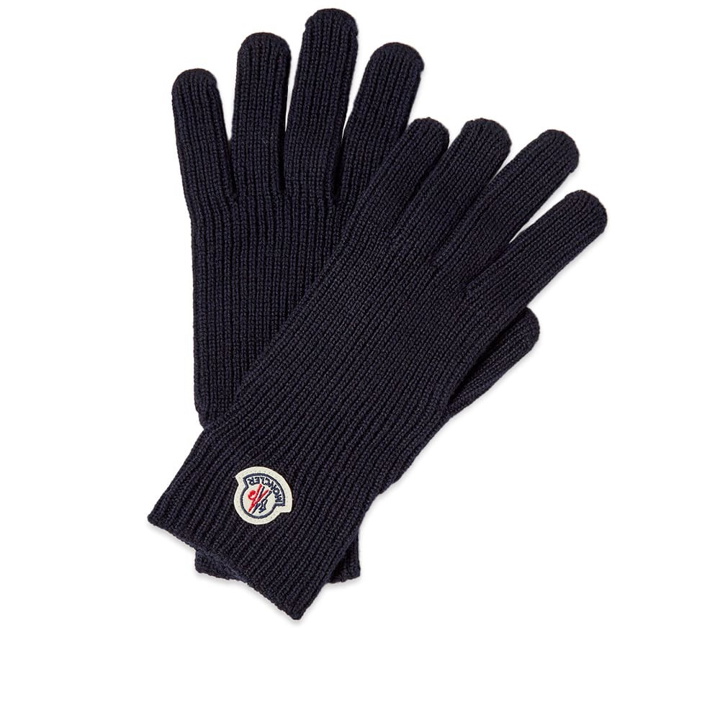 Photo: Moncler Men's Logo Gloves in Navy